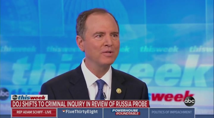 Schiff: Barr Is ‘Weaponizing the Justice Department to Go After the President’s Enemies’