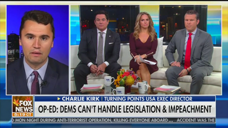 Charlie Kirk Accuses Democrats of ‘Premeditated Impeachment’: They ‘Don’t Want to Give Trump the Win’