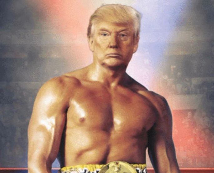 Trump Mocked For Posting Photo of Himself as Rocky Balboa