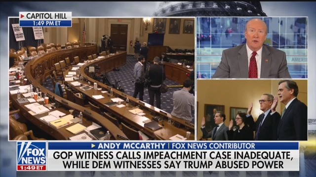 Fox News’ Andy McCarthy: GOP Impeachment Witness Jonathan Turley Is ‘Simply Wrong’