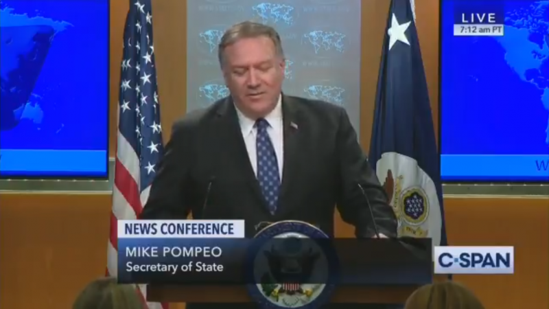 Mike Pompeo Snaps at Reporter Asking Him About Trump’s Threat to Bomb Iranian Cultural Sites