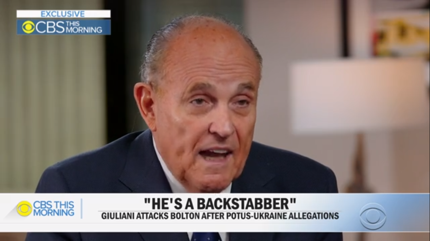 Rudy Giuliani: John Bolton Is A ‘Classic Backstabber’ and ‘Swamp Character’