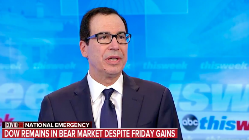 Without Evidence, Mnuchin Insists that ‘People Misinterpreted’ Trump’s Cargo Comment