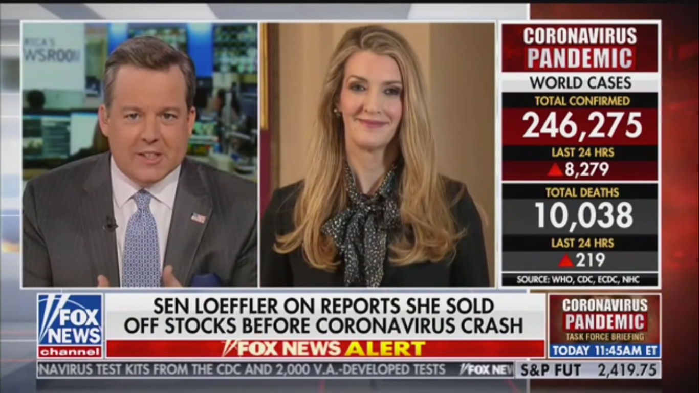 Senator Kelly Loeffler Denies Wrongdoing as Fox Anchor Grills Her on Dumping Stocks Before Market Crash