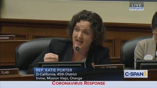 Democratic Rep. Katie Porter Grills CDC Head, Convinces Him to Provide Free Coronavirus Tests