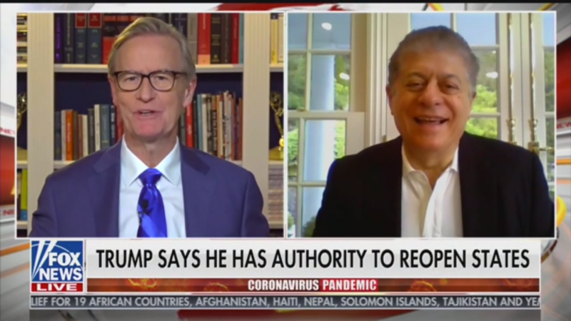 Fox’s Judge Nap: It’s up to Governors to Reopen States, Not Trump