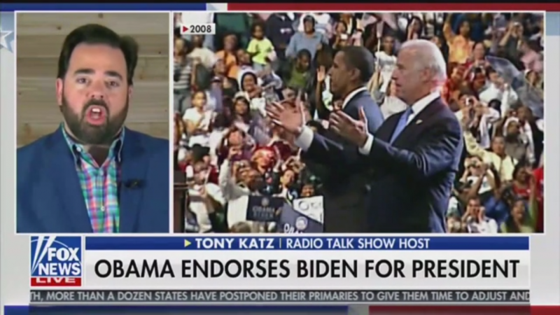 Fox News Guest Says Obama Endorsing Biden Now Is ‘Not a Leadership Position’ But a ‘Backfire’