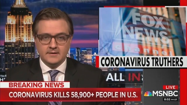 MSNBC’s Chris Hayes Blasts Tucker Carlson and Fox News for Pushing ‘Coronavirus Trutherism’