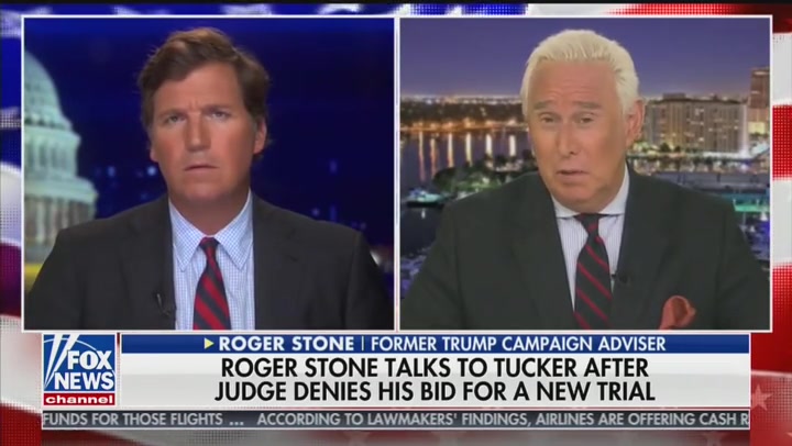 Roger Stone, Released from Gag Order, Tells Tucker Carlson His Imprisonment Is ‘Essentially a Death Sentence’