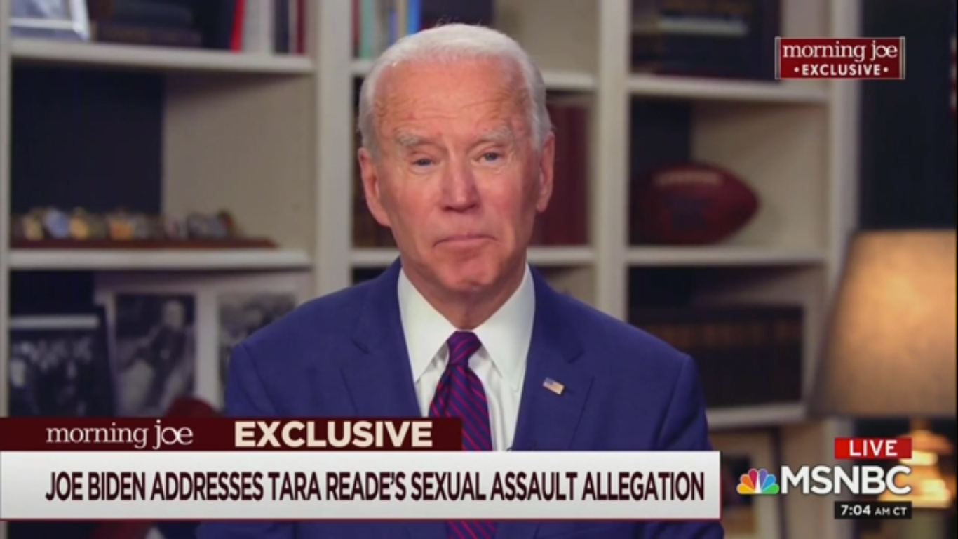 Watch: Joe Biden Says Sexual Assault of Tara Reade ‘Never, Never Happened’