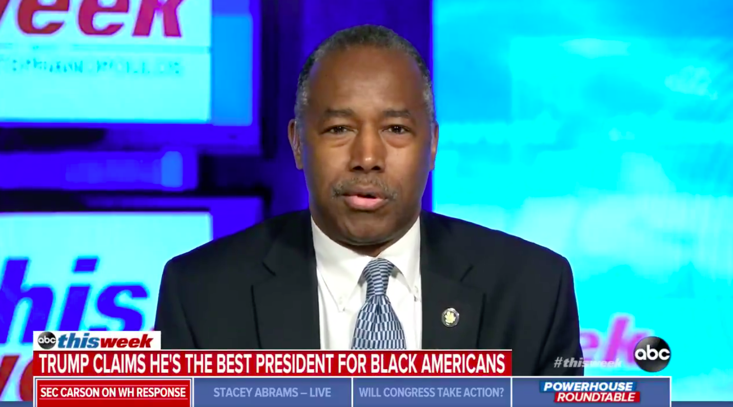 Ben Carson Balks When Asked About Trump Claiming He Has Done the Most for Black Americans Since Lincoln
