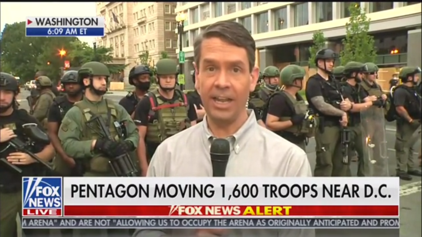 Fox’s Griff Jenkins Falsely Claims ‘Tear Gas Was Not Used’ on D.C. Protesters