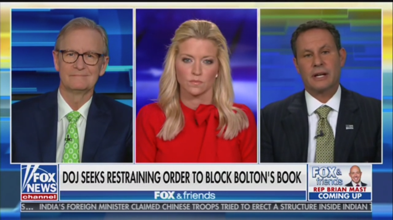 Fox’s Brian Kilmeade: Bolton’s Book ‘Hurts the Country’ Because It Might Help Get Biden Elected