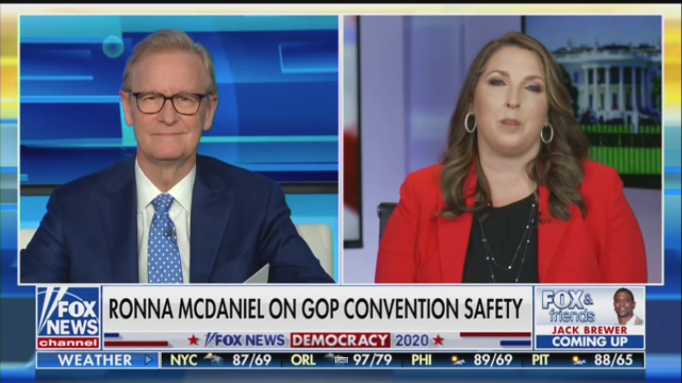 Watch: Fox’s Steve Doocy Tries to Convince RNC Chair to Get Trump to Wear a Mask