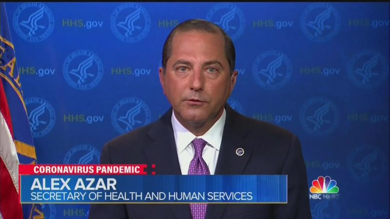 Alex Azar Struggles to Explain Discrepancy Between Trump and Health Officials on Mask Wearing