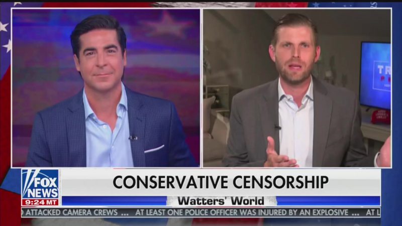 Jesse Watters and Eric Trump Whine About Twitter Banning QAnon Accounts, Which Have ‘Uncovered a Lot of Great Stuff’