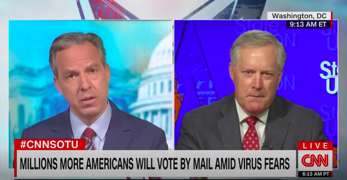 Mark Meadows Claims ‘There’s No Evidence That There’s Not’ Widespread Voter Fraud