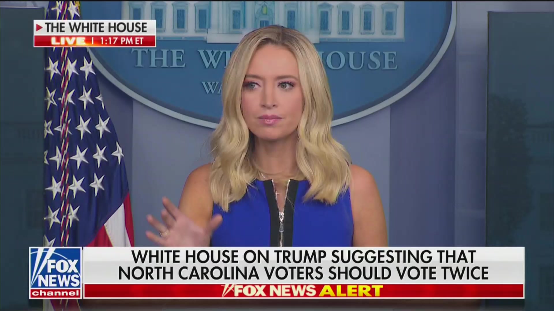 Kayleigh McEnany Tries to Defend Trump’s Suggestion that Voters Commit Fraud