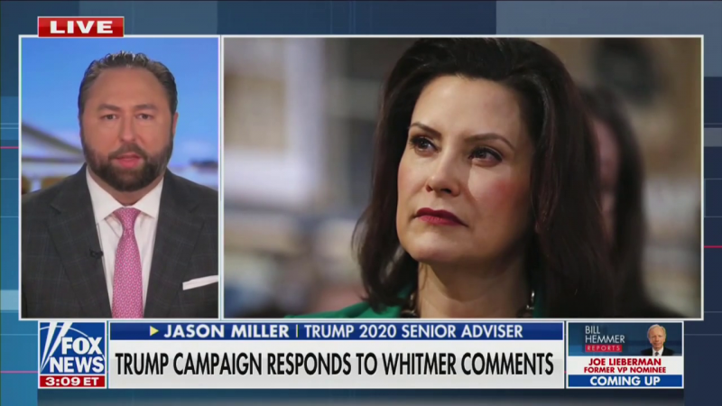 Jason Miller Attacks Michigan Governor, Who Is Target of Kidnapping Plot: ‘Such Hatred In Her Heart’