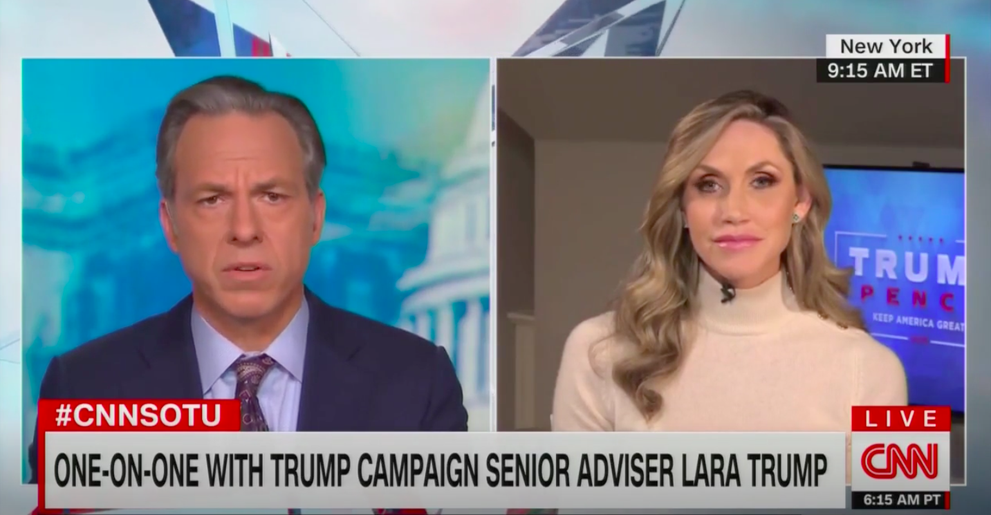 Jake Tapper Criticizes Lara Trump for Mocking Joe Biden’s Stutter, Then Claiming She Knew Nothing About It