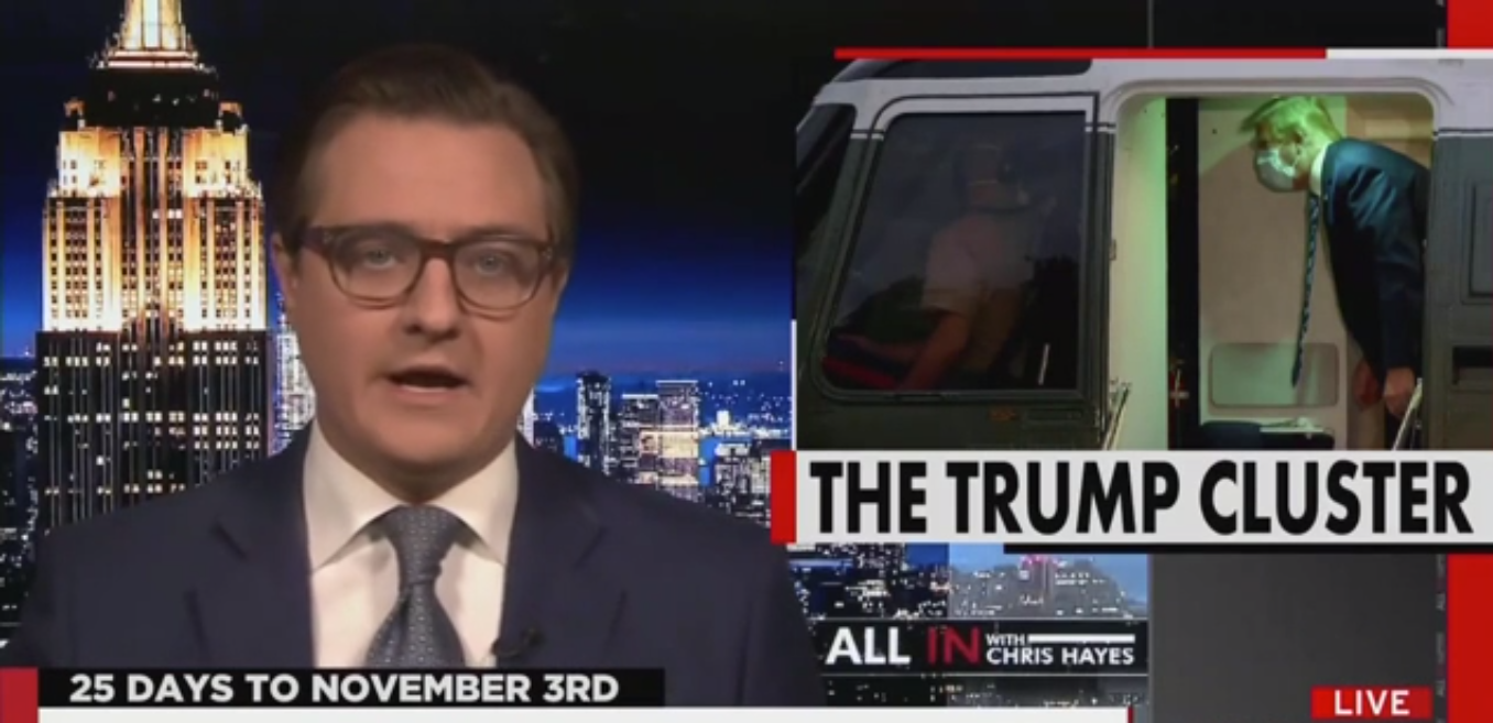 Chris Hayes: ‘Only Reasonable Conclusion’ Is Trump Didn’t Test Negative for COVID Before Debate with Biden
