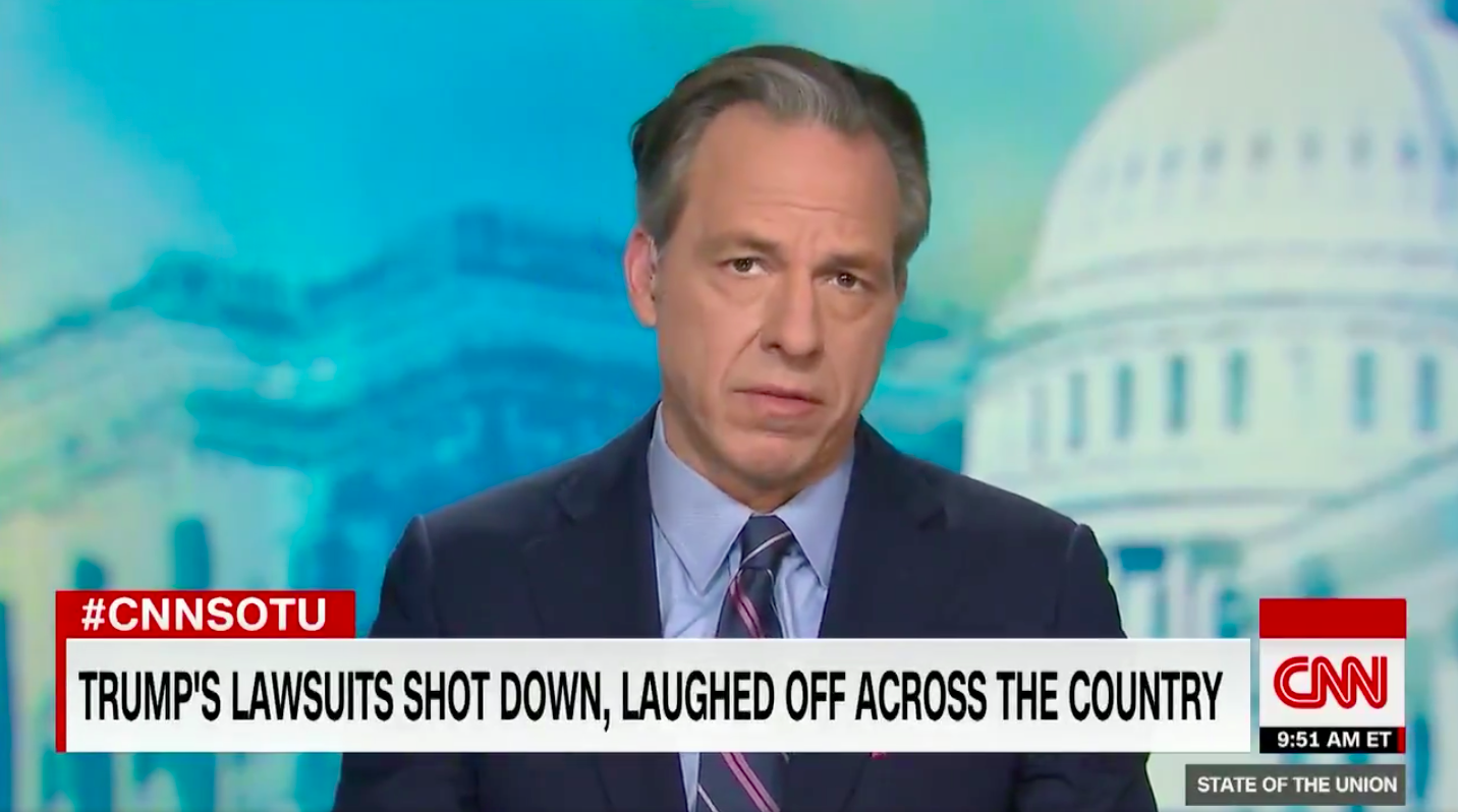 Jake Tapper Blasts GOP for Deferring to ‘Unhinged, Mendacious Desperation’ of Trump’s Election Lawsuits, False Twitter Claims