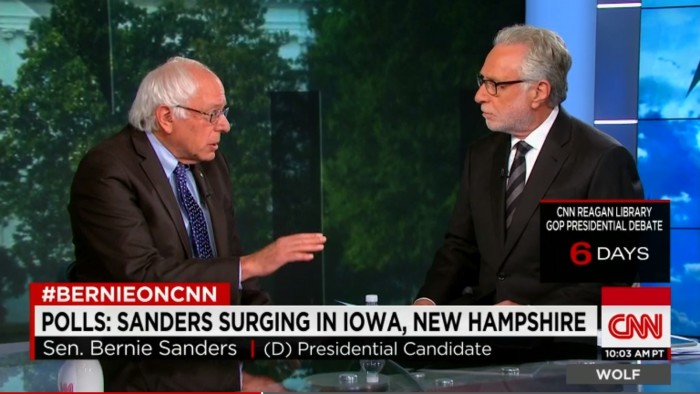 Bernie Sanders Chastises CNN And Rest Of Media For Not Focusing On Serious Issues