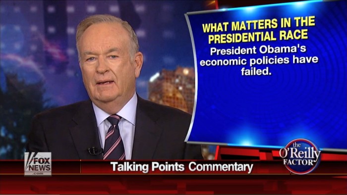 Bill O’Reilly: Liberal Media Using Ben Carson’s Comments To Distract From Obama’s Economic Record