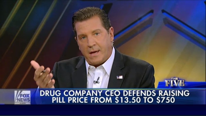 Fox News’ Eric Bolling Thinks It’s Totally Fine That Martin Shkreli Jacked Up Price Of AIDS Drug