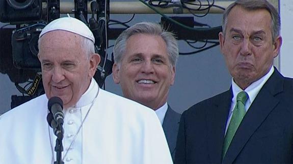 John Boehner Wept Like A Little Baby While Standing Next To Pope Francis