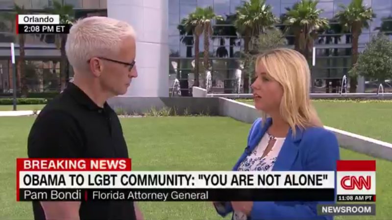 Anderson Cooper DRAGS Pam Bondi For Portraying Herself As A Champion Of LGBT People