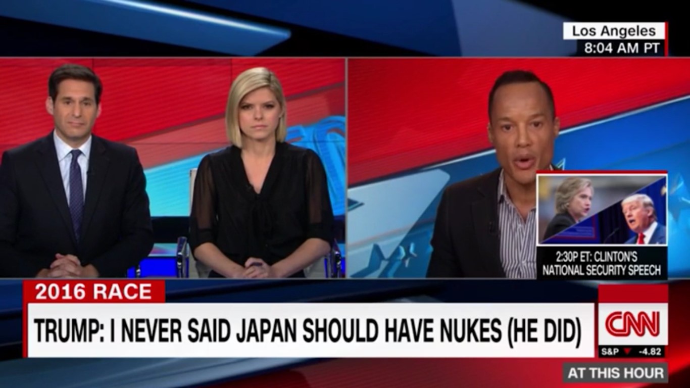 CNN Gets Under Trump’s Skin By Using On-Screen Text To Fact-Check Him On Japan Nukes