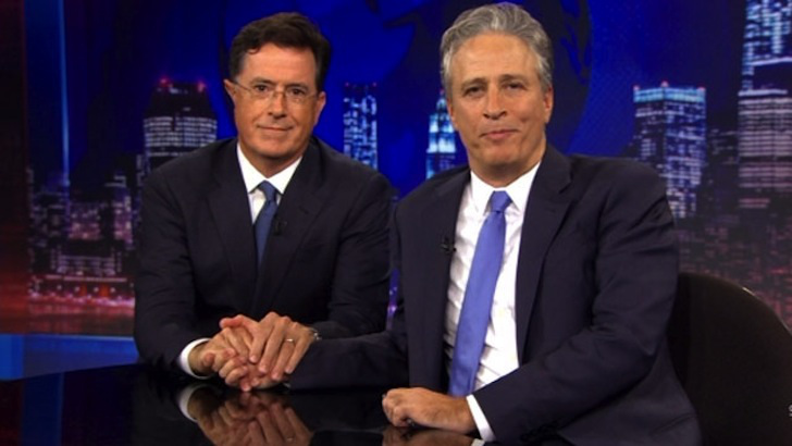 Watch: Jon Stewart Takes Over Colbert, Smacks Down Trump And Hannity