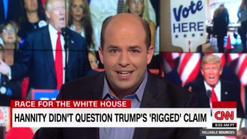 CNN’s Brian Stelter Calls Hannity “Unpatriotic” For Spreading Trump’s Rigged Election Baloney