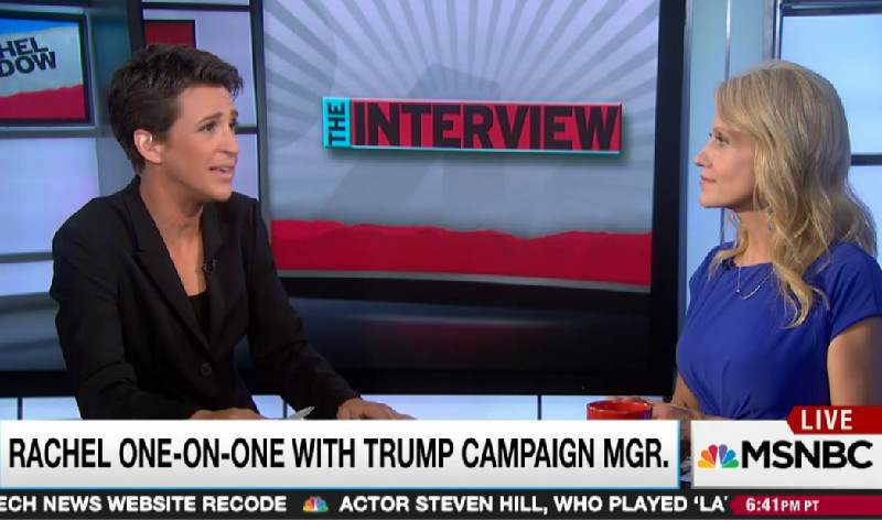 Maddow Pats Herself On The Back For Going Easy On Kellyanne Conway During Interview