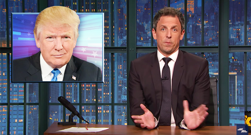 Seth Meyers Slams Trump’s Attempt To Look Cool: He’ll Be Donye Worst