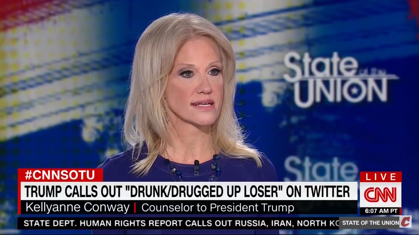Kellyanne Conway Links Trump’s ‘Drugged Up Loser’ Tweet To POTUS Fighting The Opioid Crisis