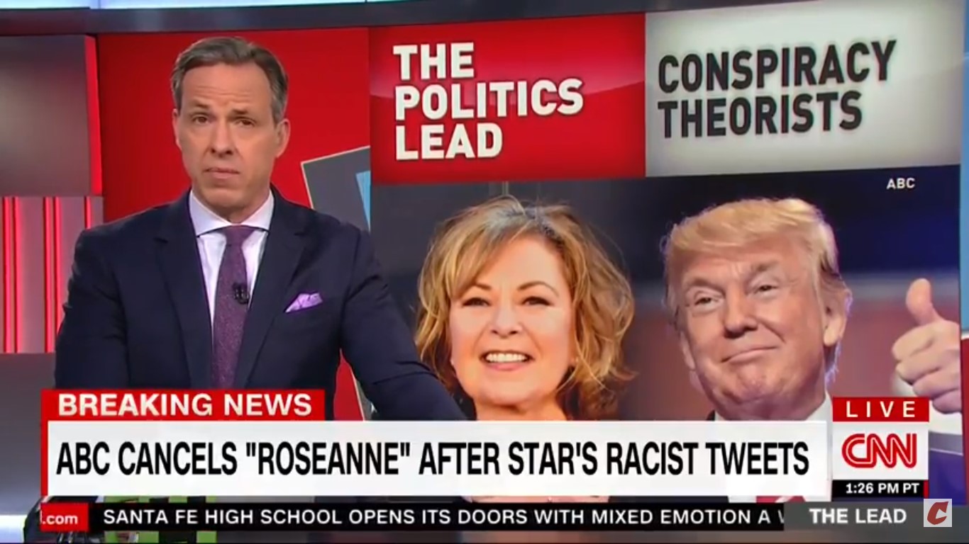 Jake Tapper: Roseanne And Trump ‘Both Regularly Traffic In Bigotry’ And ‘Conspiracy Theories’
