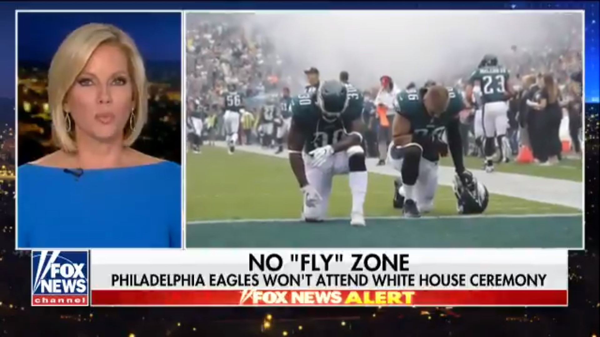 Fox News Passes Off Photos Of Eagles Players Praying As Kneeling During National Anthem
