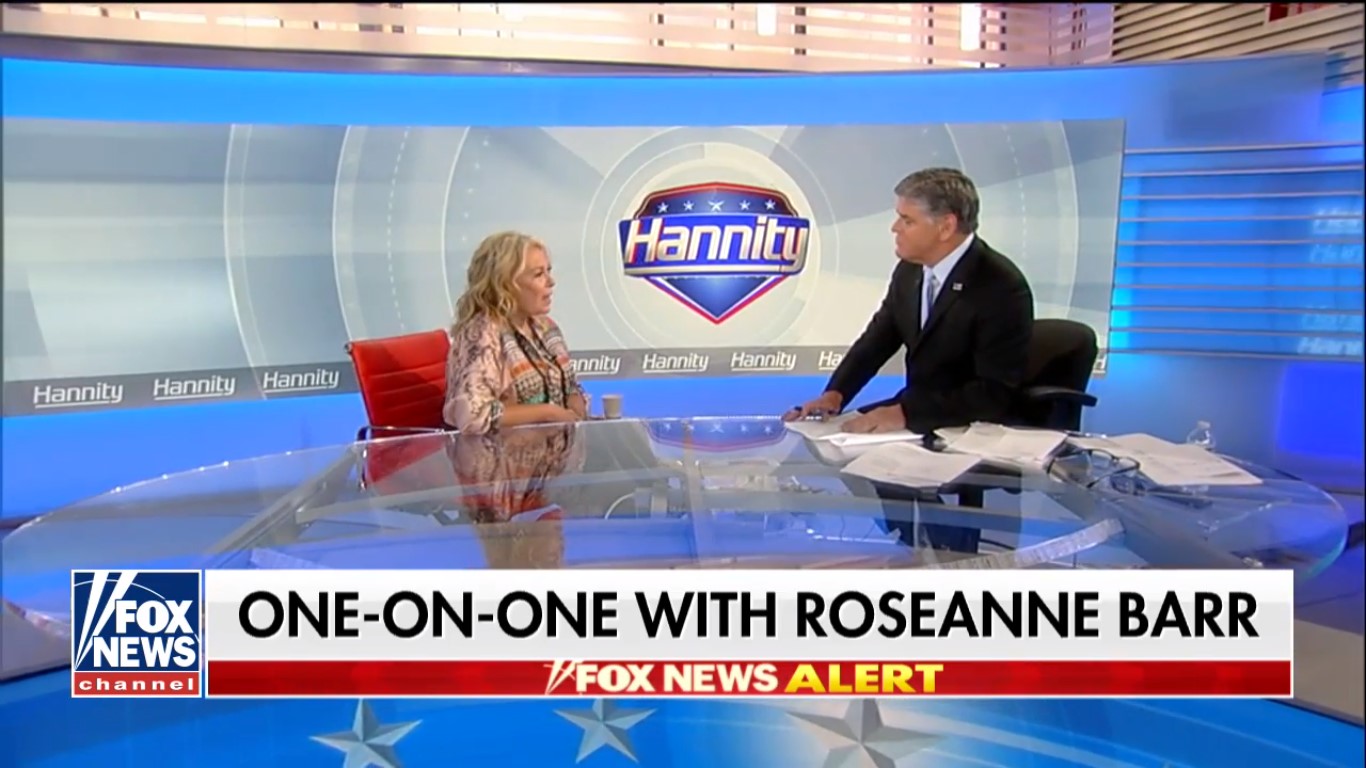 Hannity’s Roseanne Barr Interview Leads Cable News Thursday, Draws 3.3 Million Viewers