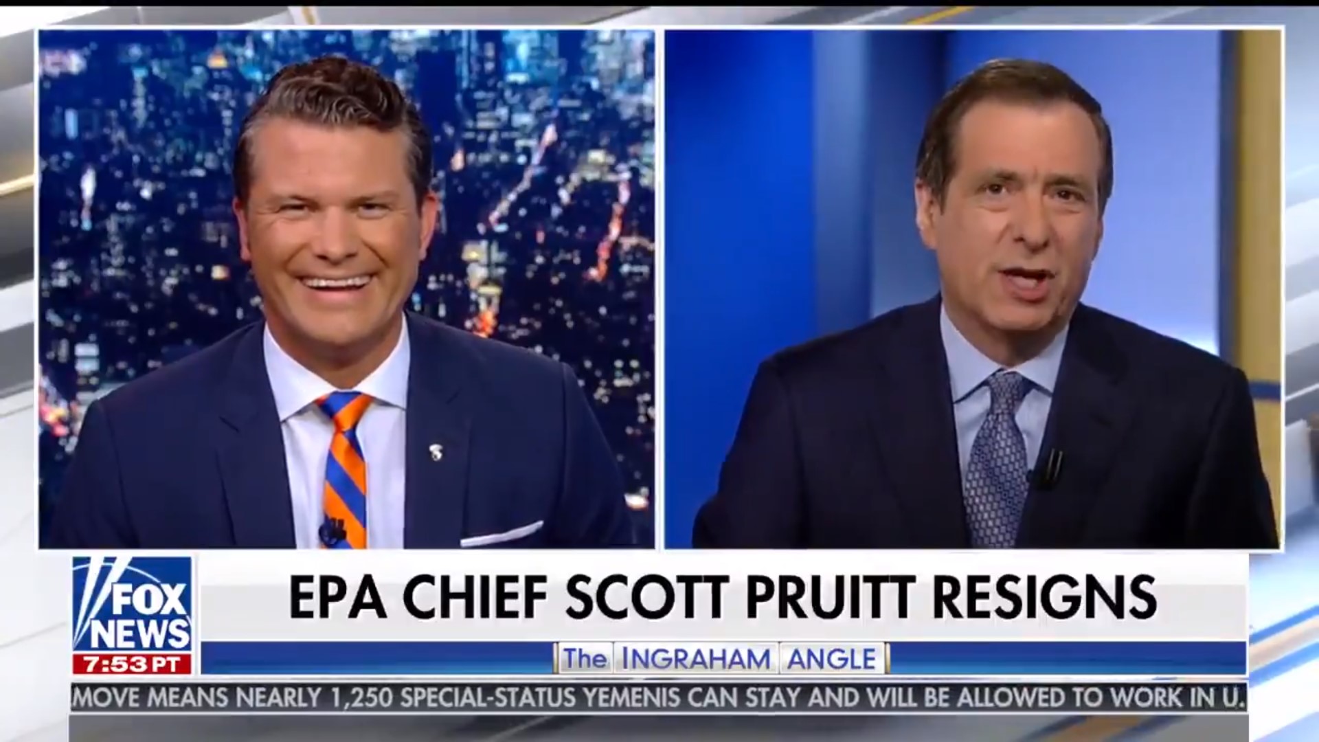Fox News’ Primetime Lineup Spent A Grand Total Of One Minute Covering Scott Pruitt’s Resignation
