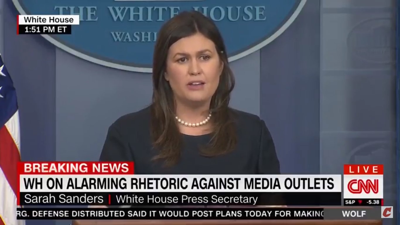 Sarah Sanders Responds To Harassment Of Jim Acosta By Implying Media Is To Blame For 9/11