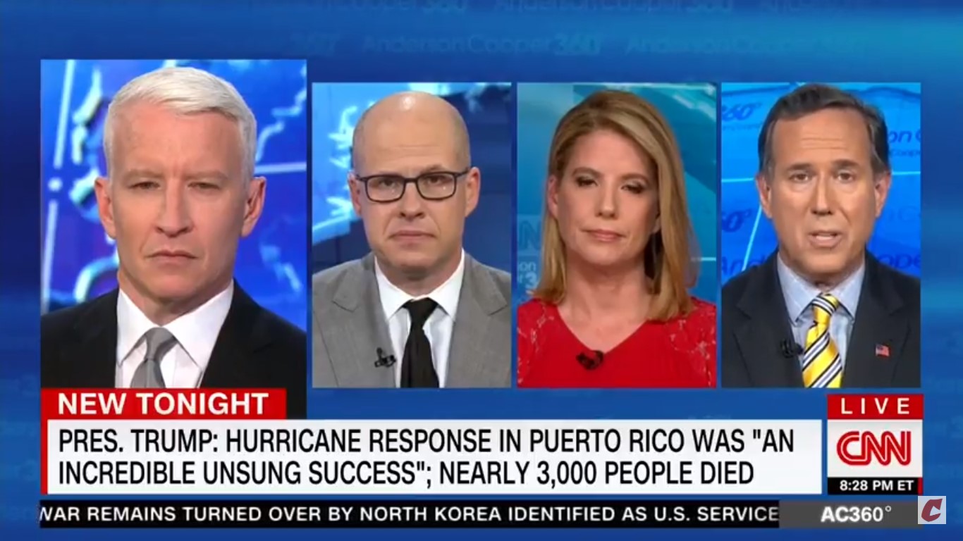 Rick Santorum Blames The ‘Country Of Puerto Rico’ For Its ‘Woefully Deficient’ Response To Maria