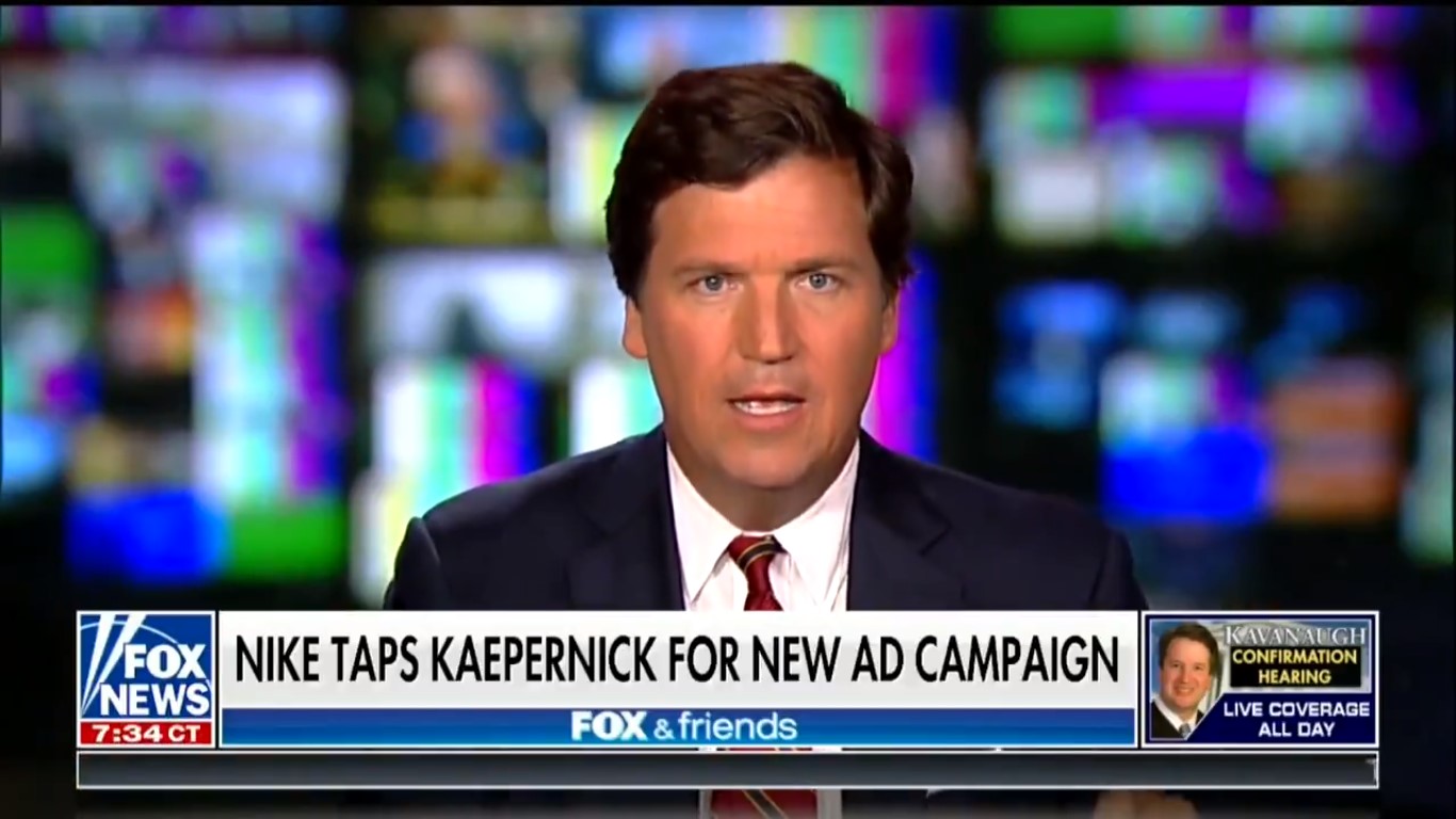 Tucker Carlson Sincerely Claims Nike’s Colin Kaepernick Ad Is ‘An Attack On The Country’