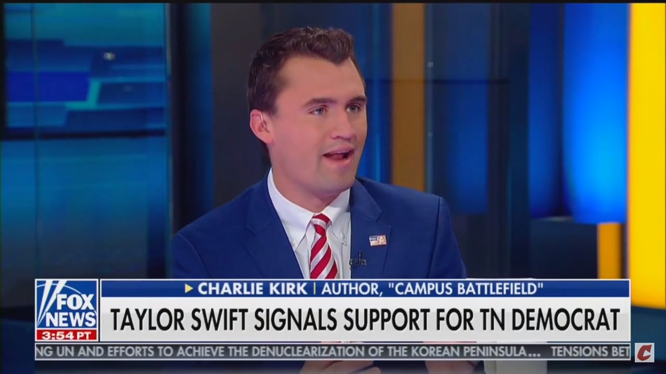 Charlie Kirk Tells Taylor Swift To ‘Stay Away From Politics’