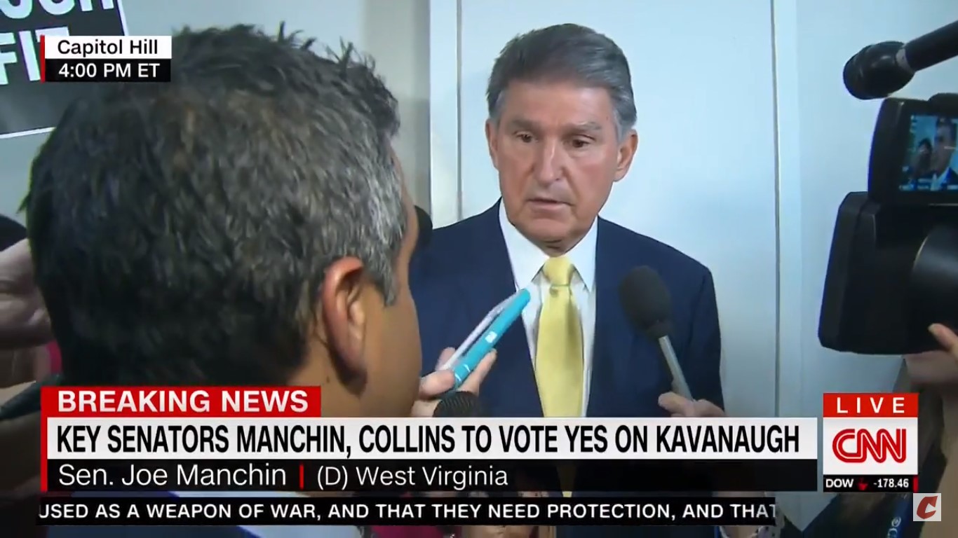 Protesters Shout ‘Shame On You!’ At Joe Manchin After He Announces He’ll Vote For Kavanaugh