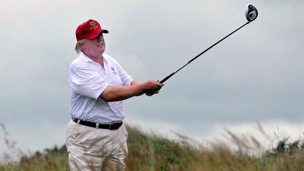 Trump Suggests It’s Good He Plays Golf Instead of Working Out ‘to a Point of Exhaustion’