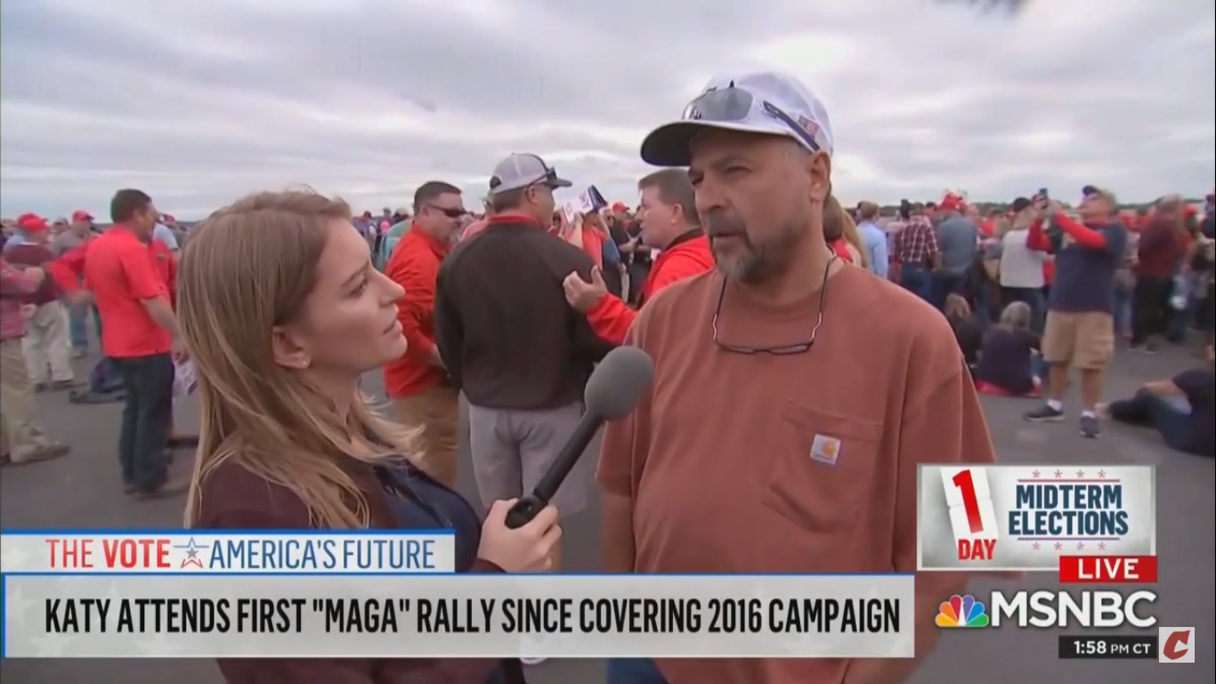 MAGA Rally Attendee Tells Katy Tur He Trusts Tucker Carlson The Most: ‘I Don’t See Why He Would Lie’