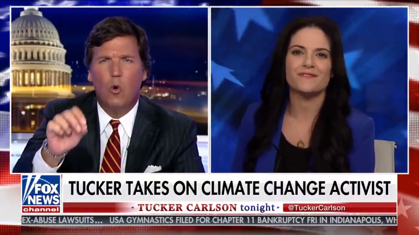 Nomiki Konst Zings Tucker In Climate Change Debate: ‘You Don’t Like Opinionated Women, Do You?’