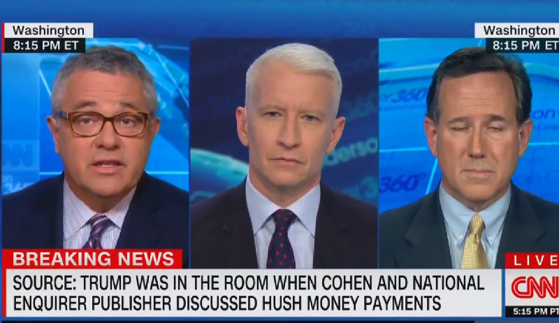 Jeffrey Toobin Calls Out Rick Santorum’s Moral Hypocrisy: ‘Making Excuses For Paying Off Porn Stars’